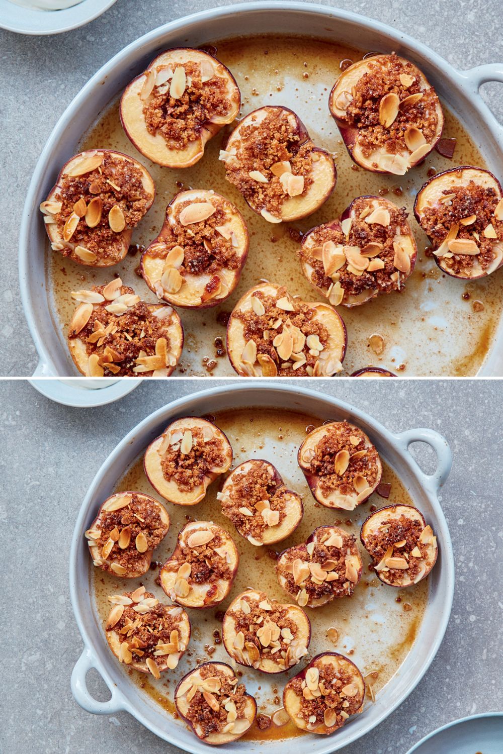 Mary Berry Baked Peaches with Marsala and Almonds