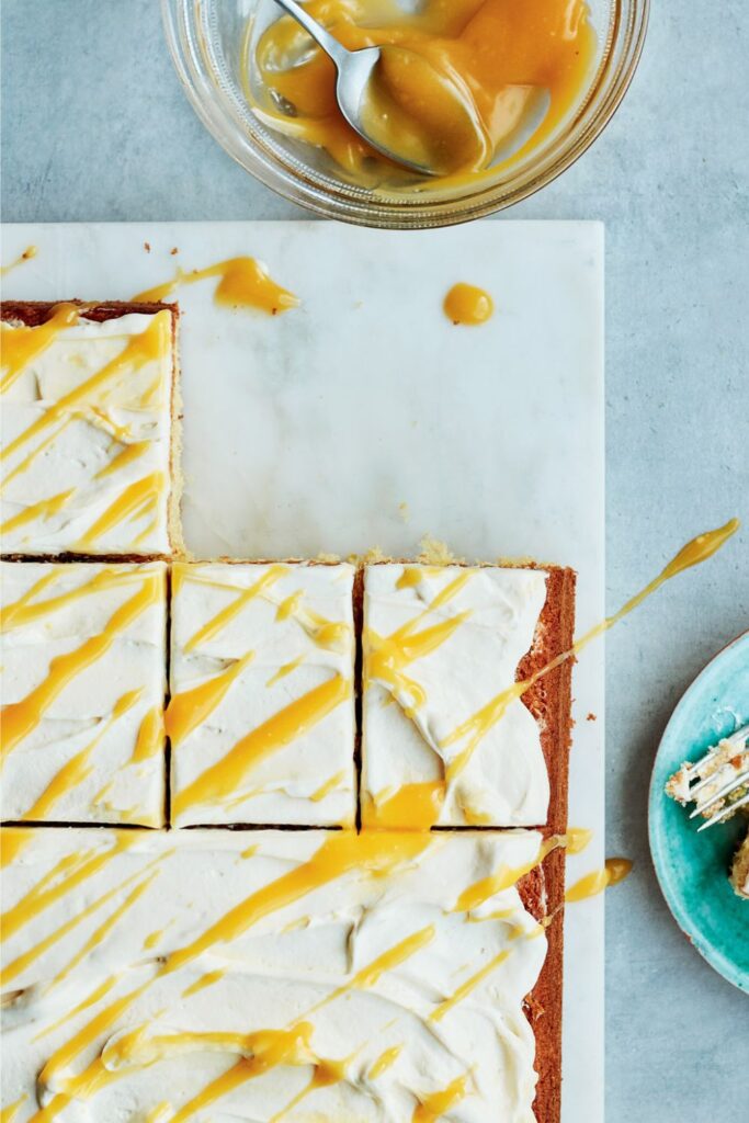 Mary Berry Lemon and Passion Fruit Traybake