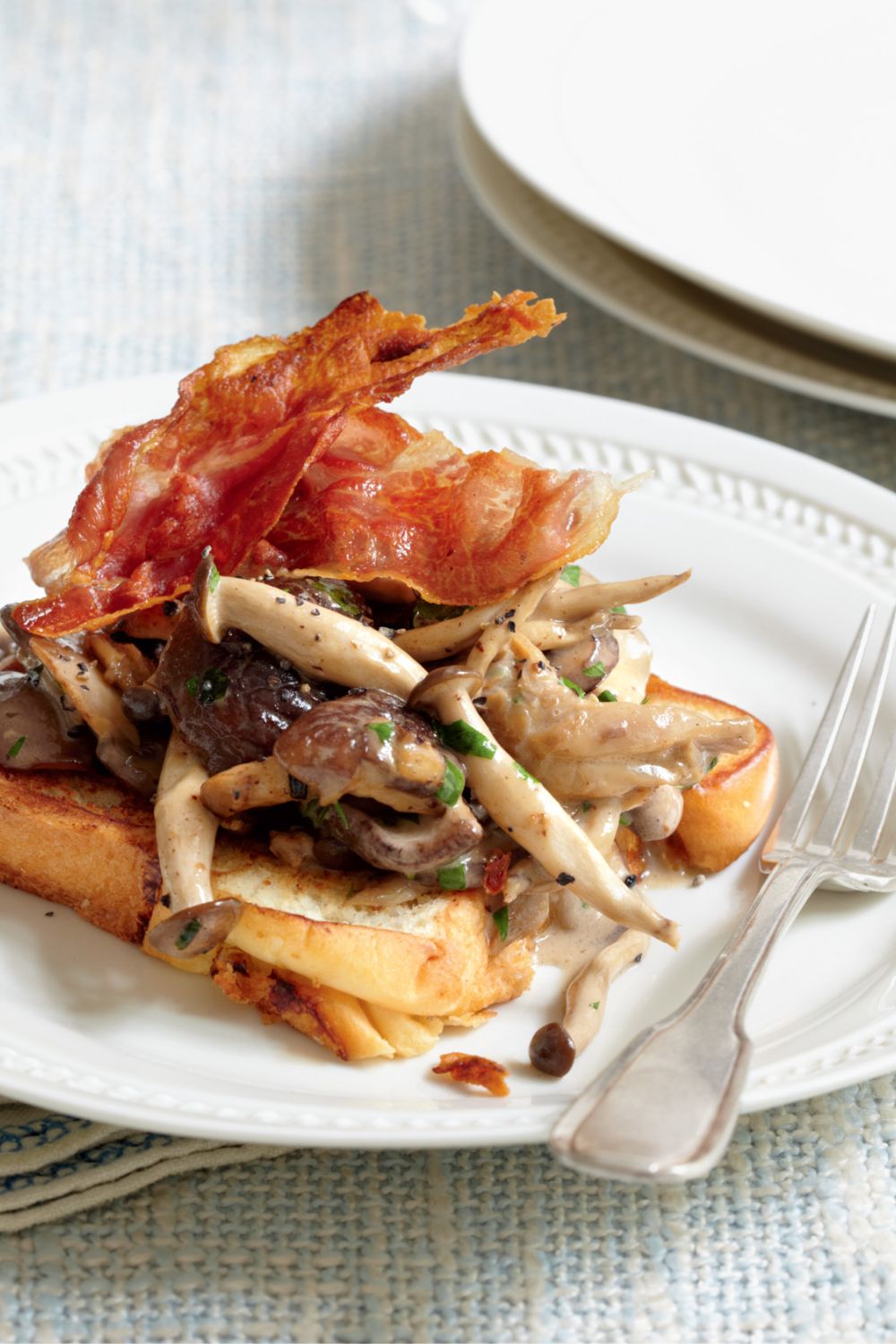 Mary Berry Garlic Mushrooms and Cured Ham on Toasted Brioche