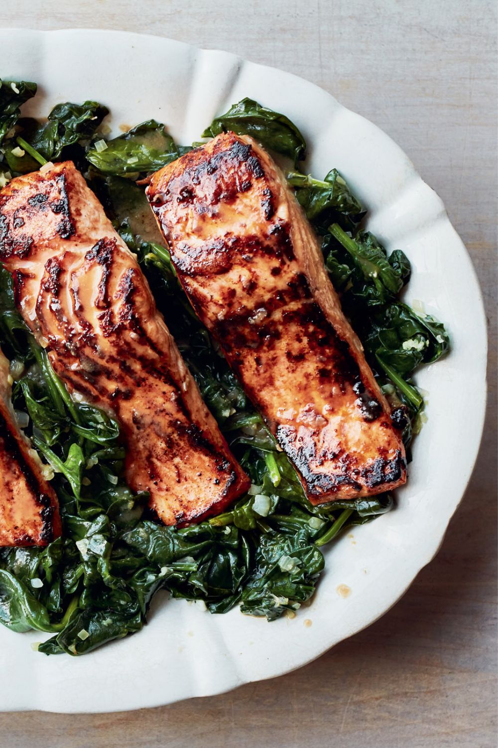 Mary Berry Miso Salmon With Aromatic Spinach