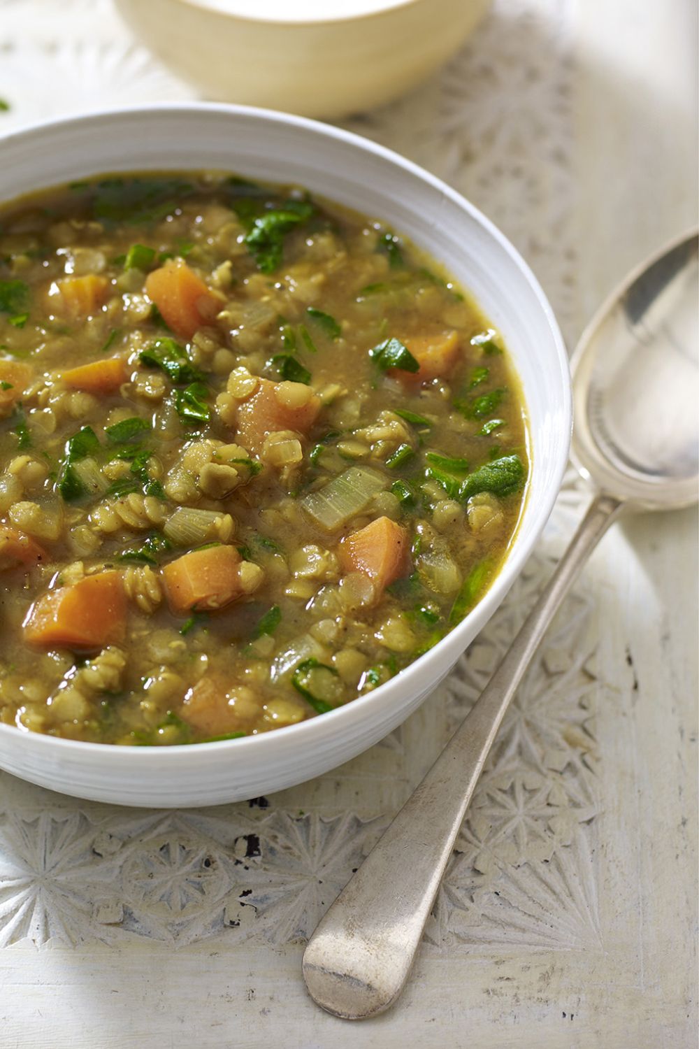 Mary Berry Curried Lentil and Spinach Soup Recipe