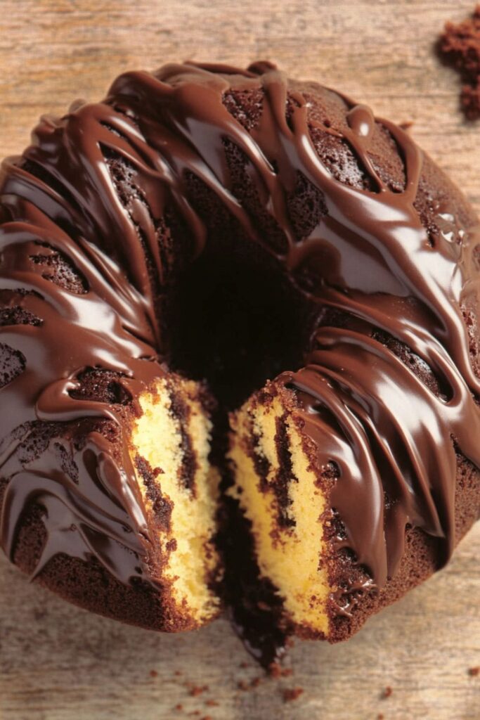 Marbled Chocolate Ring Cake