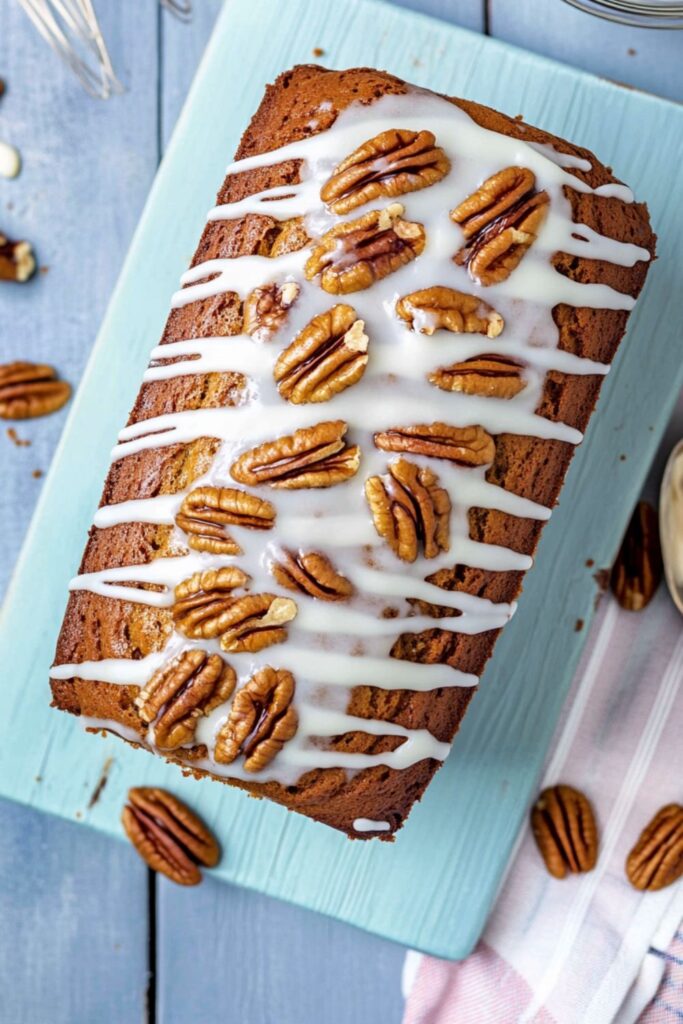 Banana Pecan Loaf With Honey Icing