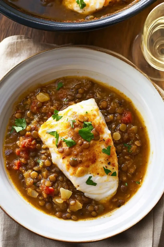 Mary Berry Haddock With Tomato And Puy Lentils