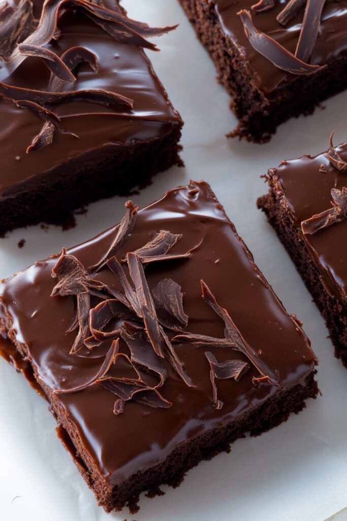 Mary Berry Iced Chocolate Traybake With Fudge Icing