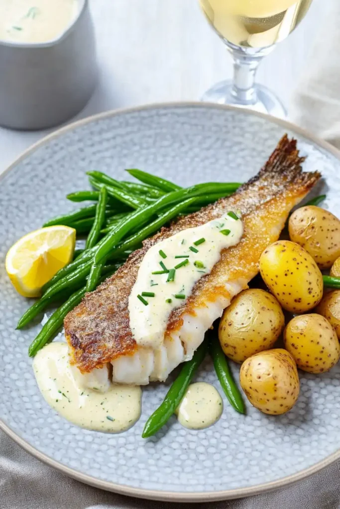 Sea Bass With Creamy Lemon Sauce