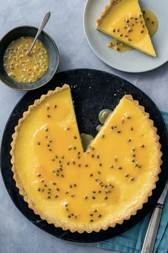 Lemon Tart With Lemon Passion Fruit Curd