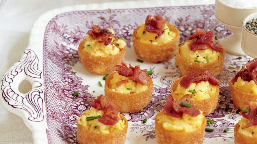 Mary Berry Scrambled Egg and Bacon Tartlets