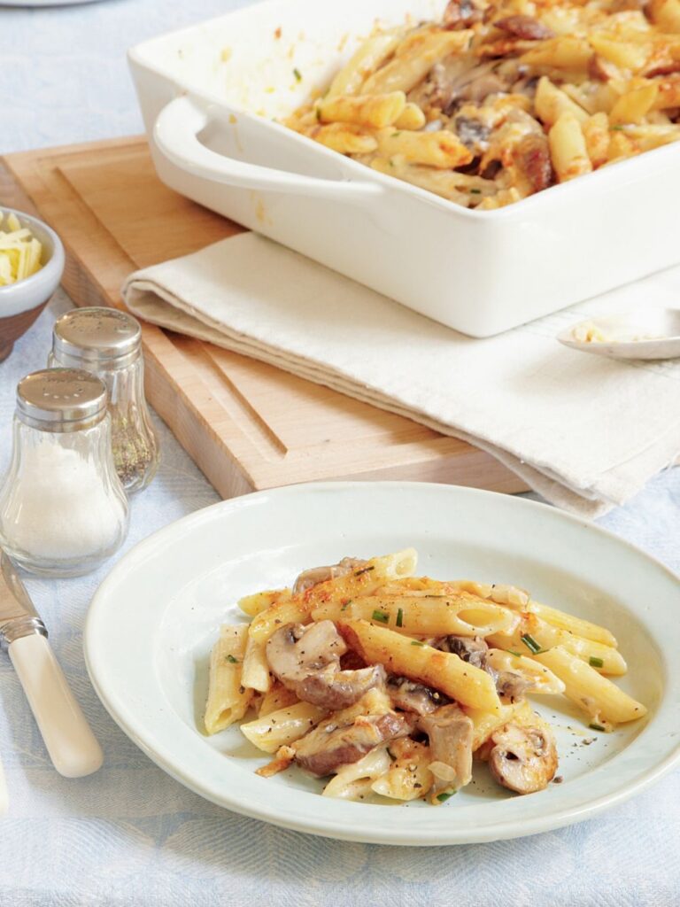 Mary Berry Garlic Mushroom Penne Gratin