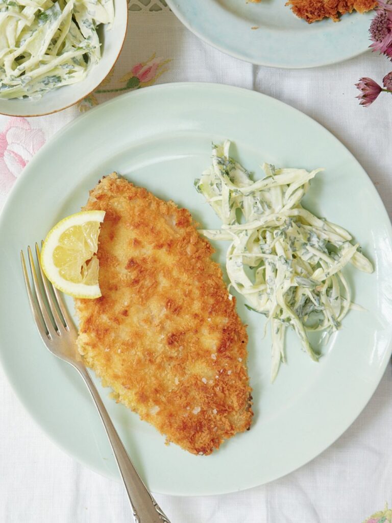 Mary Berry Lemon Sole With Fennel Slaw