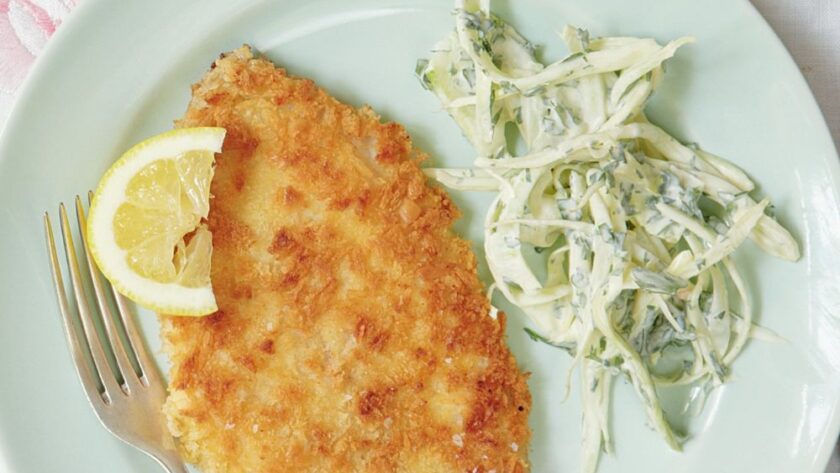 Mary Berry Lemon Sole With Fennel Slaw