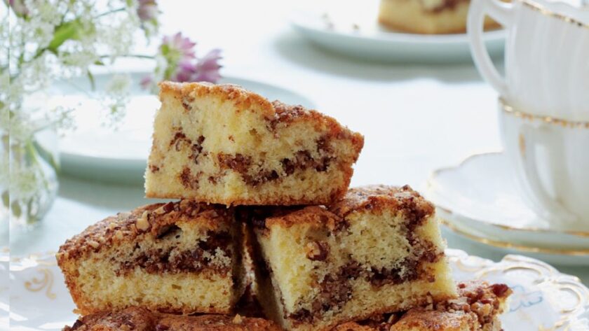 Mary Berry Pecan and Cinnamon Ripple Squares