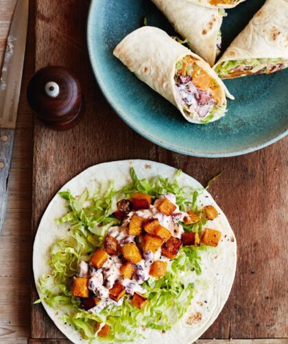 Mary Berry Bean and Butternut Wraps