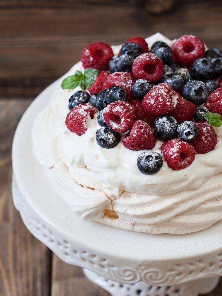 Mary Berry Pavlova With Rosy Red Fruits and Cassis