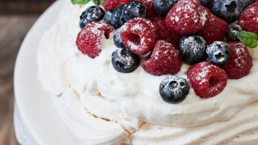 Mary Berry Pavlova With Rosy Red Fruits and Cassis