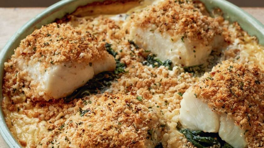 Mary Berry Cod and Spinach With Gremolata