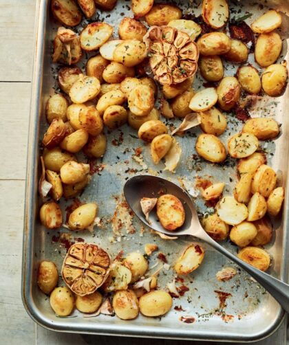 Mary Berry Garlic Roasted Potatoes with Rosemary