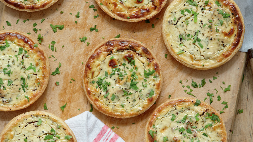 Mary Berry Goats Cheese and Shallot Tart With Walnut Pastry