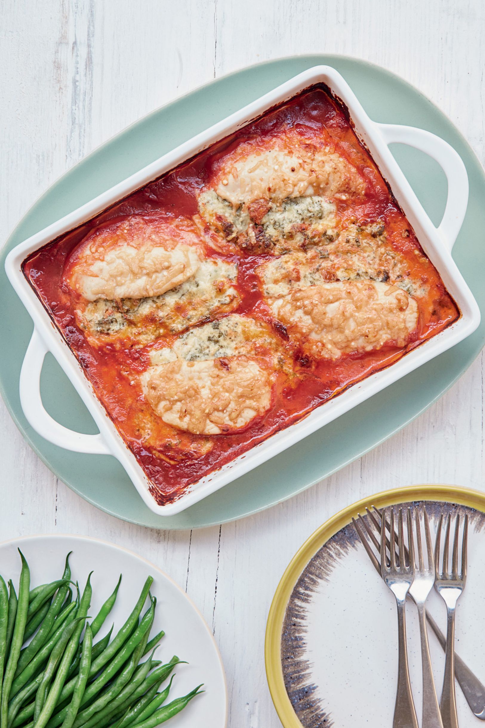 Mary Berry Midweek Chicken Mozzarella and Tomato Bake