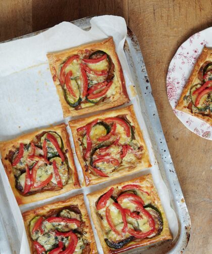 Mary Berry Onion, Courgette and Blue Cheese Puff Tarts