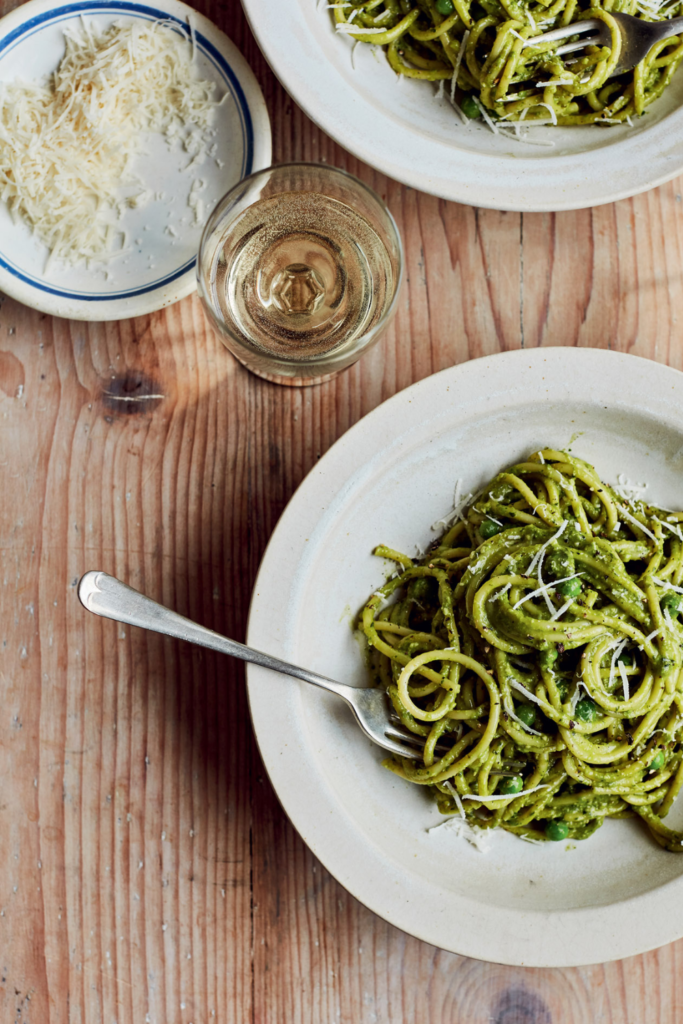 Mary Berry Pea and Pesto Spaghetti