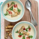 Mary Berry Celeriac Soup with Crispy Pancetta and Poppy Seed Croutons