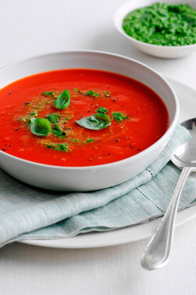 Mary Berry Easy Tomato Soup With Pesto Recipe