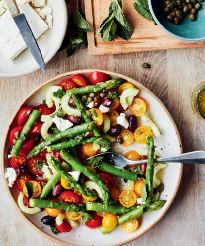 Mary Berry Greek Salad with Asparagus Recipe