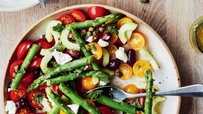 Mary Berry Greek Salad with Asparagus Recipe