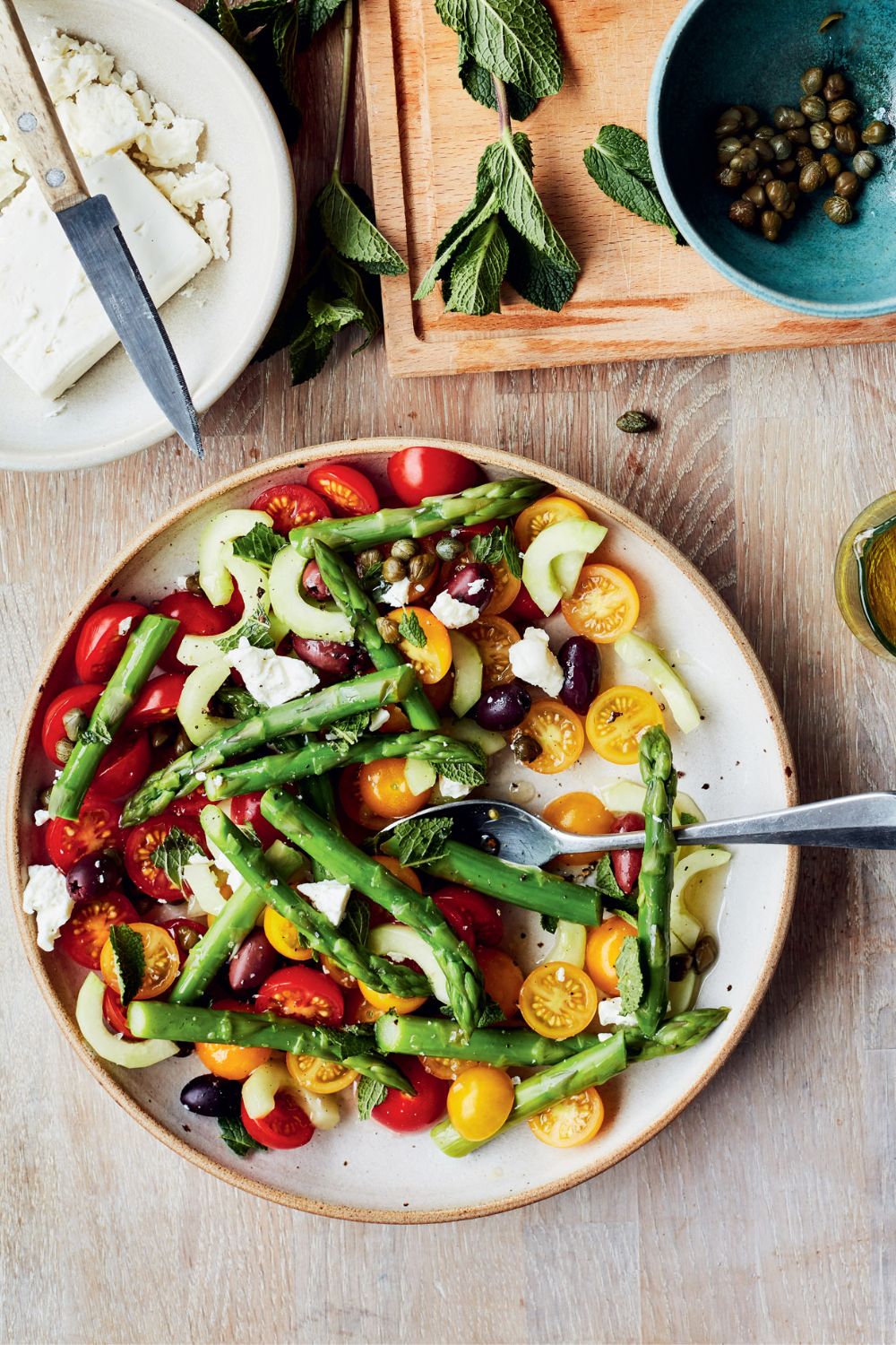 Mary Berry Greek Salad with Asparagus Recipe