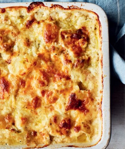 Mary Berry Leek and Potato Gratin