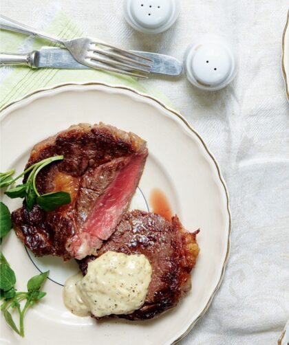 Mary Berry Rib-eye Steak With Green Peppercorn Sauce