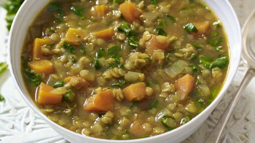 Mary Berry Curried Lentil and Spinach Soup Recipe