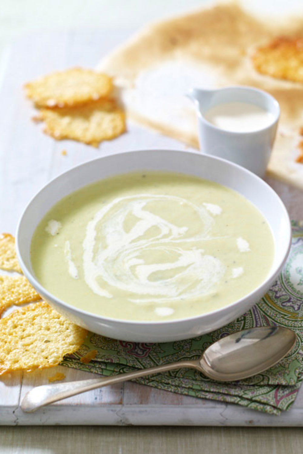 Mary Berry Dolcelatte And Leek Soup With Parmesan Crisps