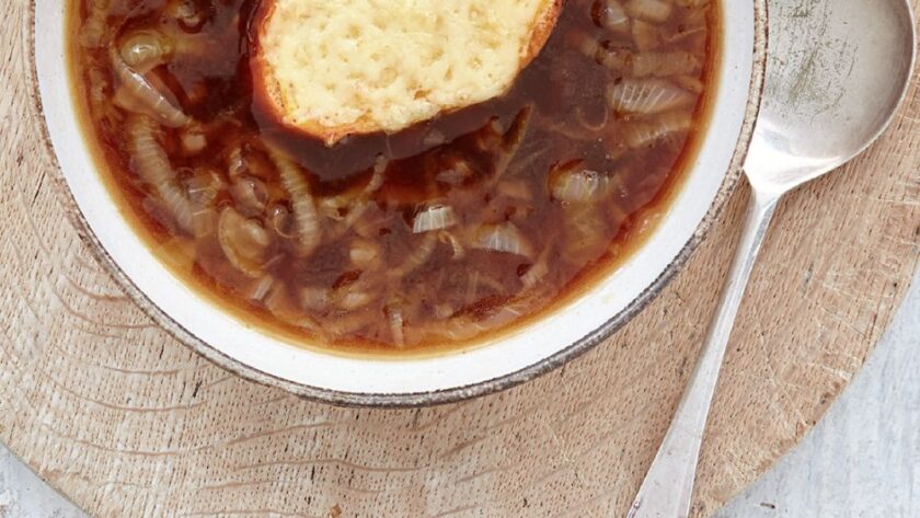 Mary Berry French Onion Soup With Mustard Cheese Croûtes