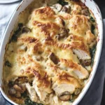 Swiss Chicken, Spinach, And Mushroom Bake