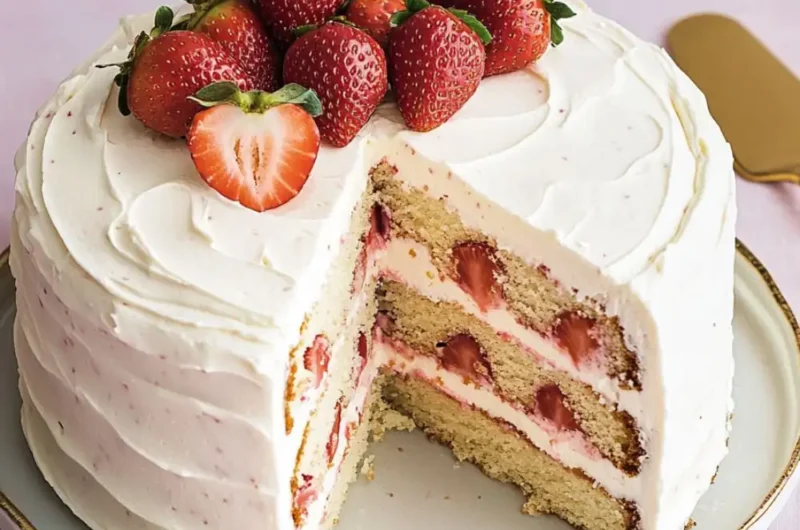 Mary Berry Strawberry and Walnut Cake Recipe