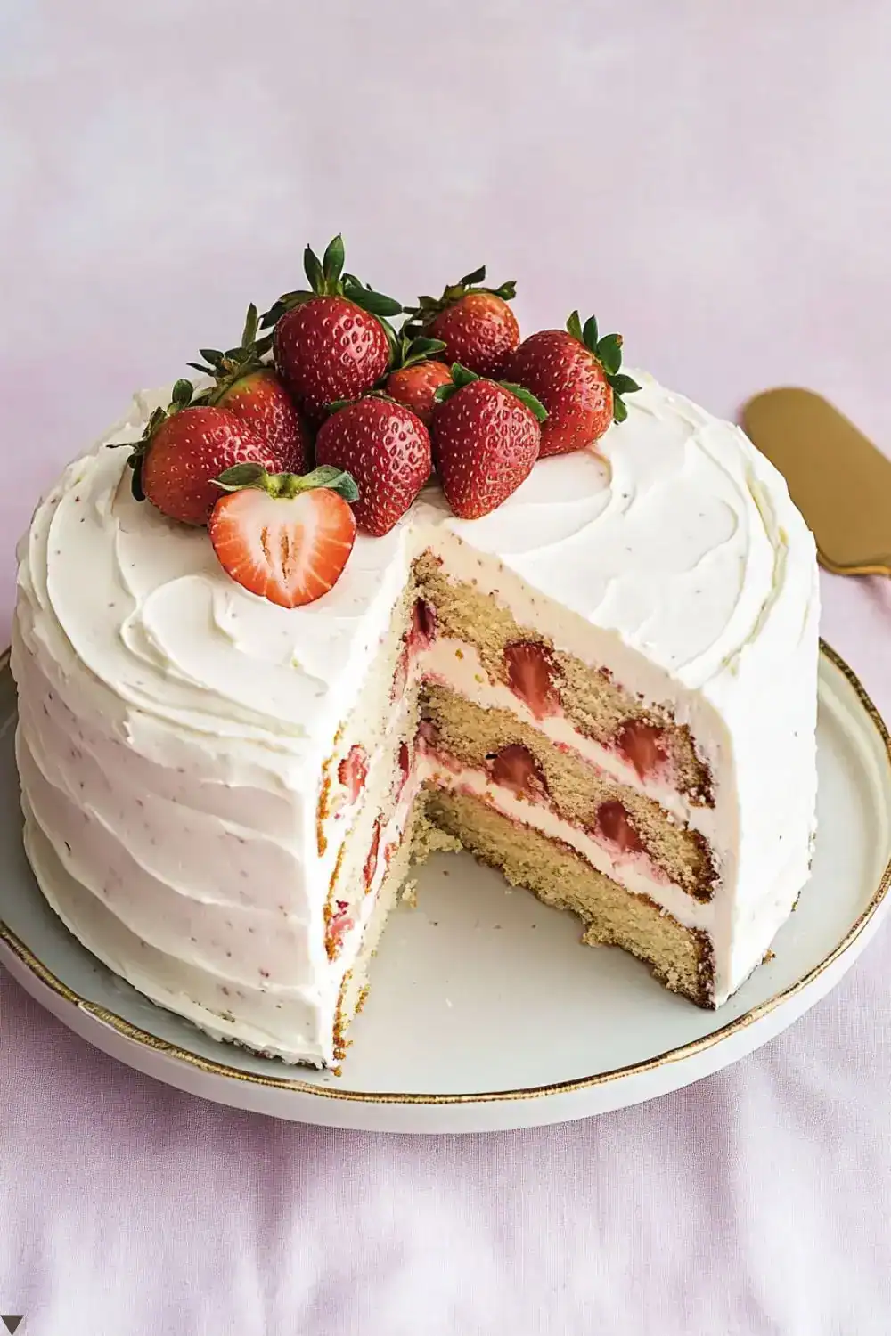 Mary Berry Strawberry and Walnut Cake Recipe - Mary Berry Recipes