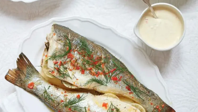 Whole Sea Bass ​With Lime And Dill Butter