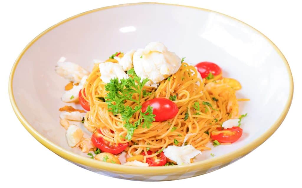 crab pasta

