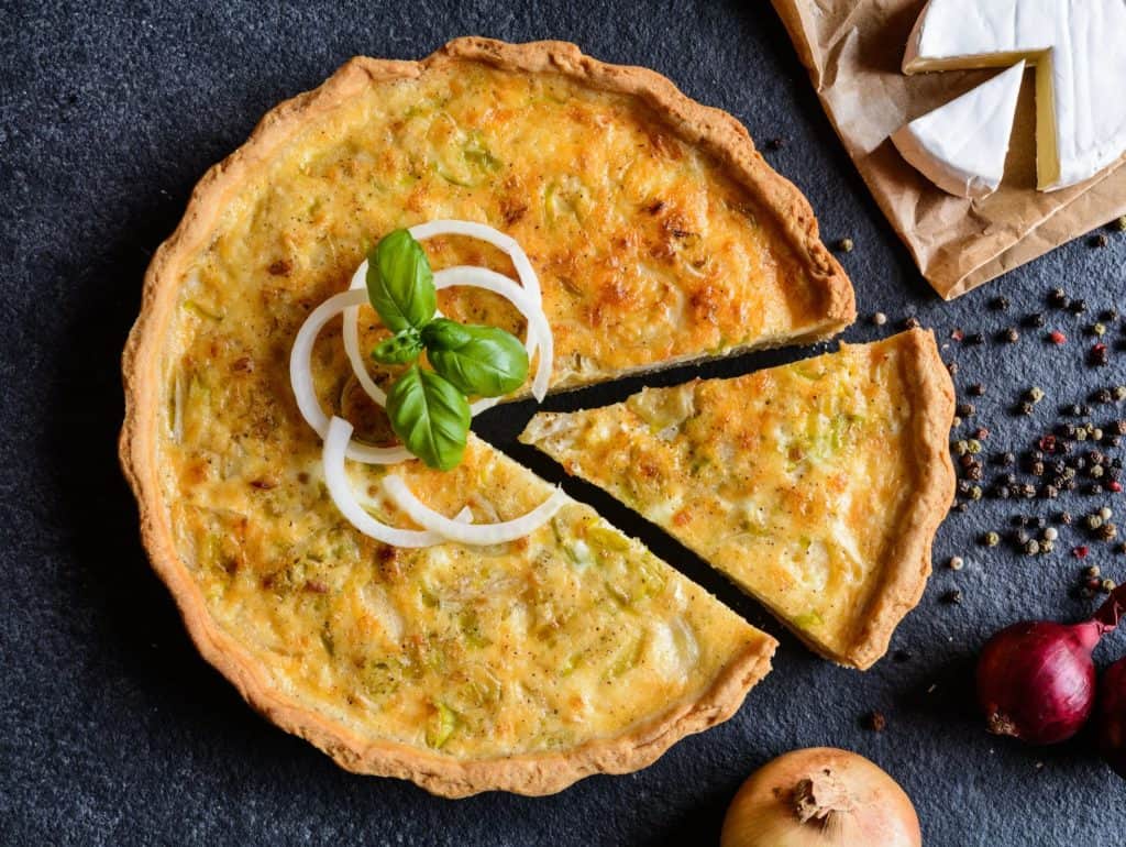 cheese and onion quiche