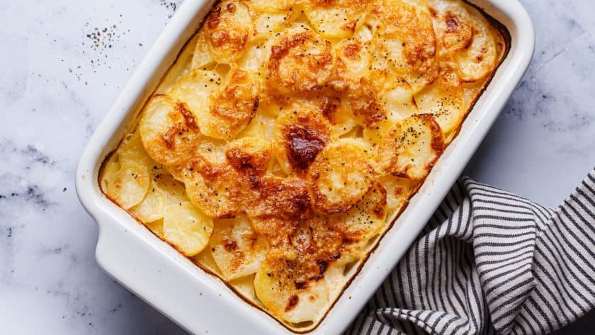Creamy baked potato dish with cheese