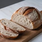 Freshly baked sourdough bread slices