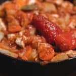 Colorful vegetable and chicken stew